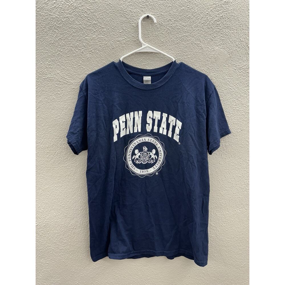 Gildan T-Shirt Size Medium Blue Short Sleeve Penn State University Logo